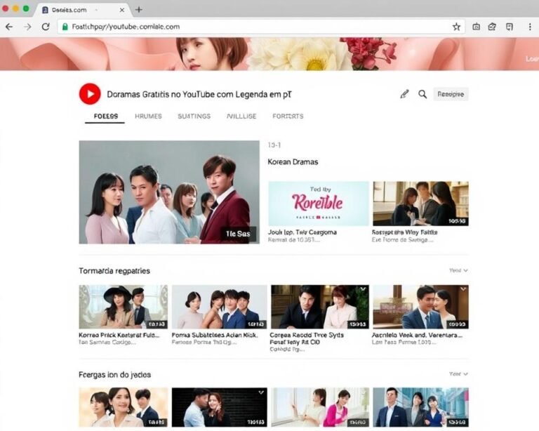 doramas gratuitos no YouTube com legenda