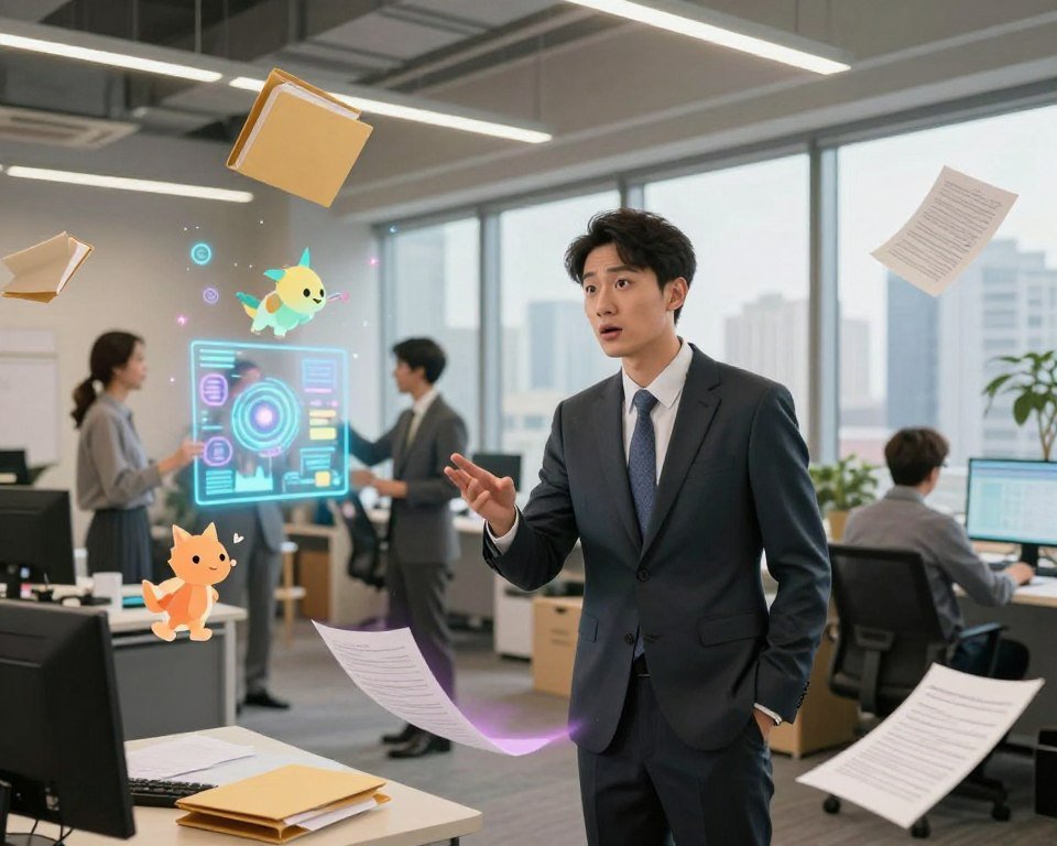 fantasia no escritório